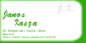 janos kasza business card