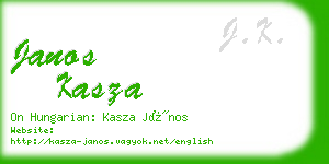 janos kasza business card
